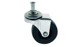 #22 - 2" polyolefin wheel with thread stem