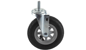 #60- 6" solid rubber roller with threaded insert
